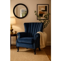 Fotel WYPOCZYNKOWY GRANATOWY